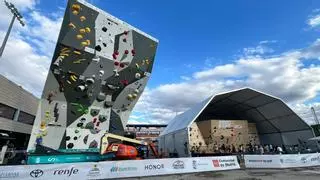 El muro del Campeonato del Mundo de Escalada de Innsbruck, en Arroyomolinos