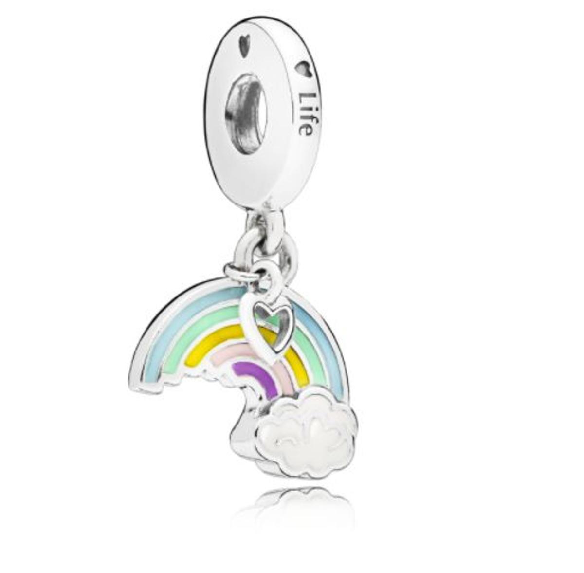 Charm colgante en plata de ley Arco Iris del Amor