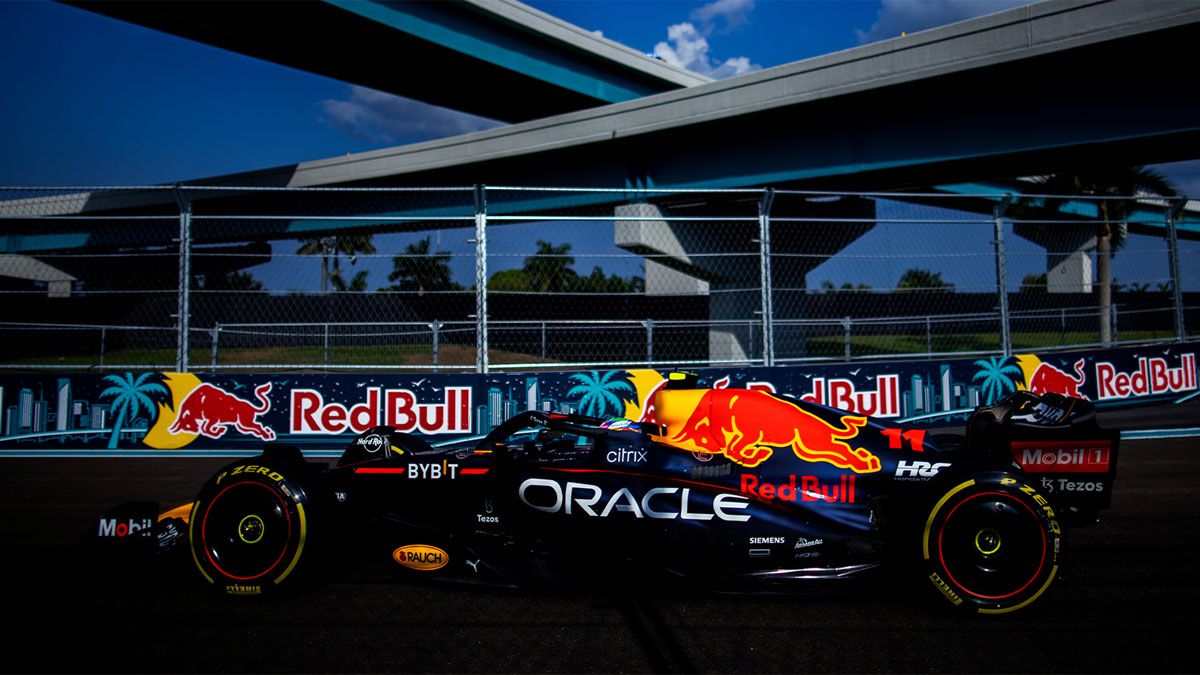 Pérez, durante los ensayos libres en Miami