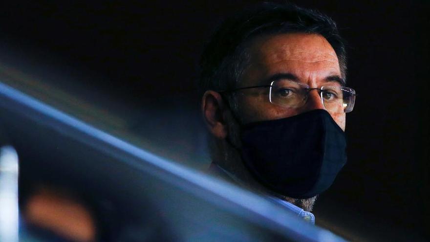 El president del FC Barcelona, Josep Maria Bartomeu durant el primer partit de la fase regular de l&#039;Eurolliga