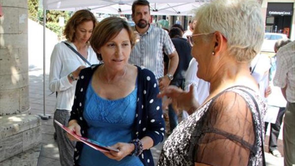 Carme Forcadell, el pasado agosto en un acto en Manresa.