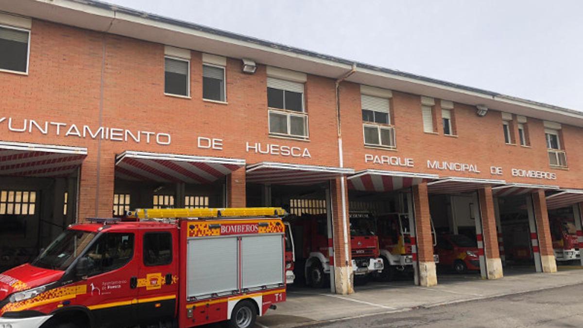 Parque municipal de bomberos en Huesca.