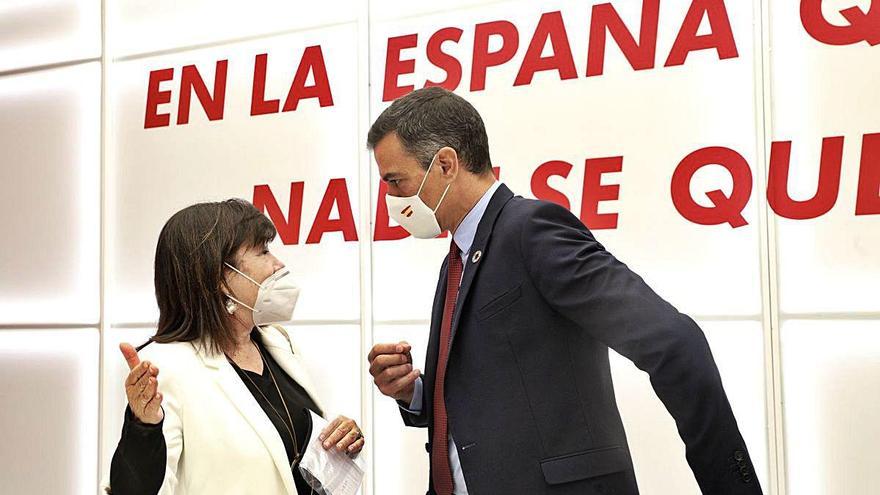 Narbona, amb el president del Govern, Pedro Sánchez.