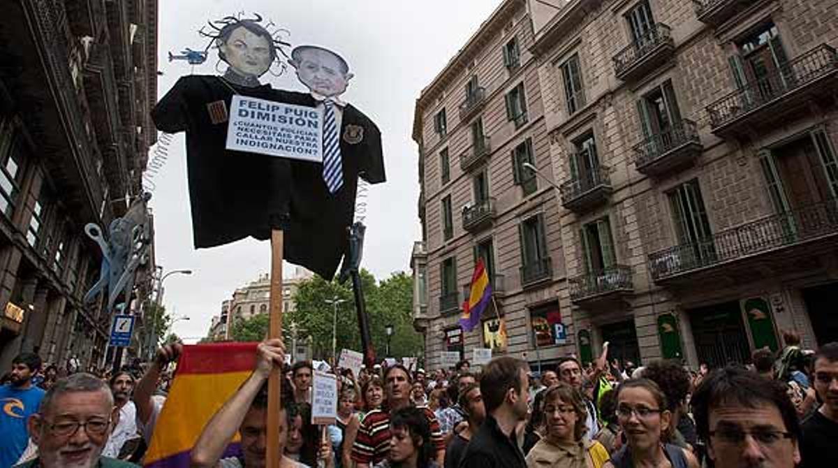 Manifestació del 19-J pels carrers de Barcelona. FOTO Danny Caminal VÍDEO: