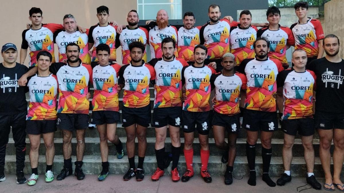 Plantilla del Coreti Rugby Lalín que compitió en la segunda edición del Douro Rugby Club Intercéltico de Portugal.