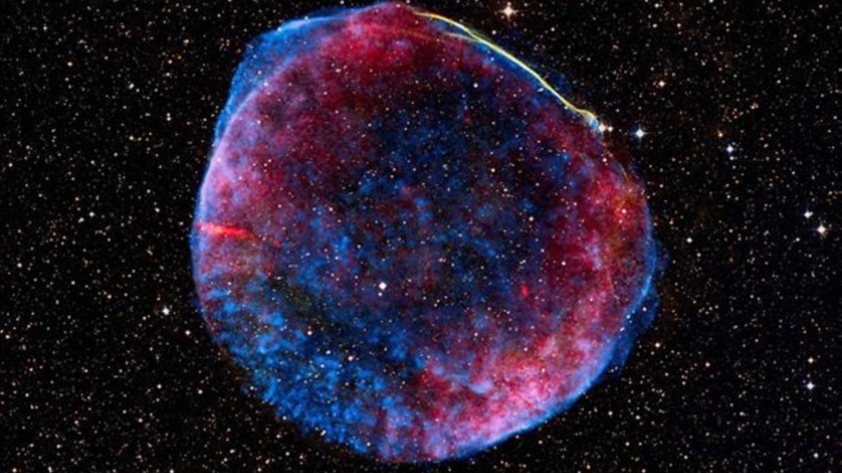 Imagen compuesta del remanente de la supernova.