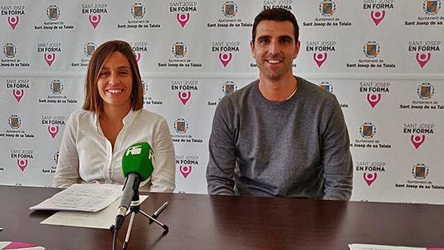 Ana Ribas y Gonzalo Saiz, en la presentación de la &#039;Sant Josep en forma&#039;.