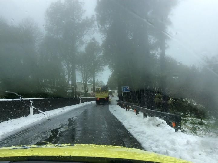Así nevó en 2016 en la cumbre de Gran Canaria.