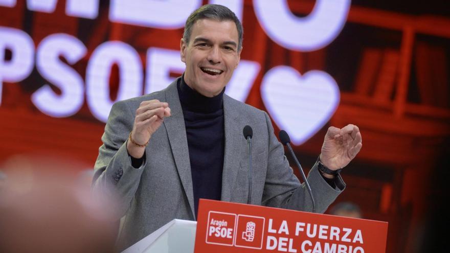 Pedro Sánchez, durante un acto del PSOE.