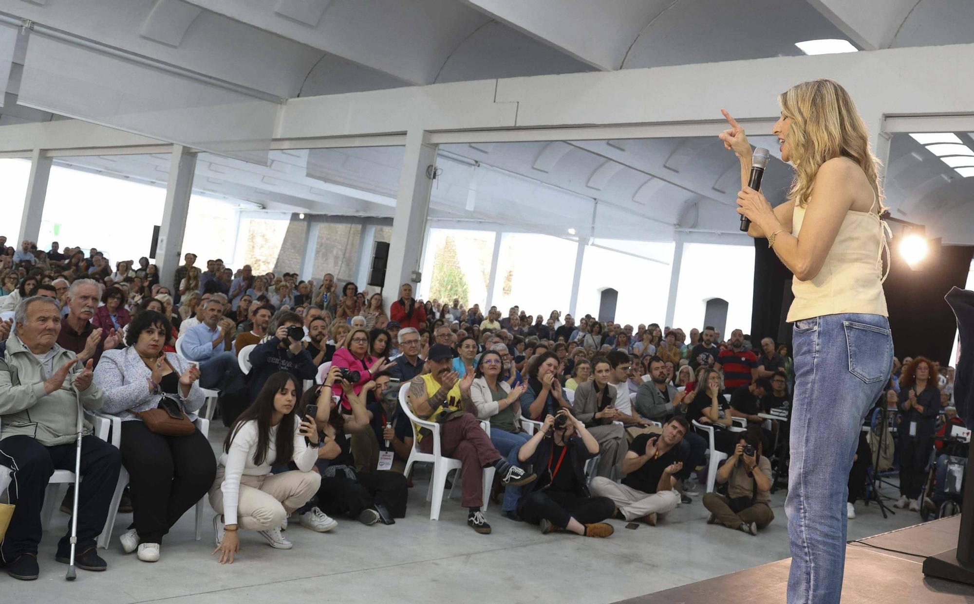 Yolanda Díaz hace campaña por Unides Podemos en Alicante