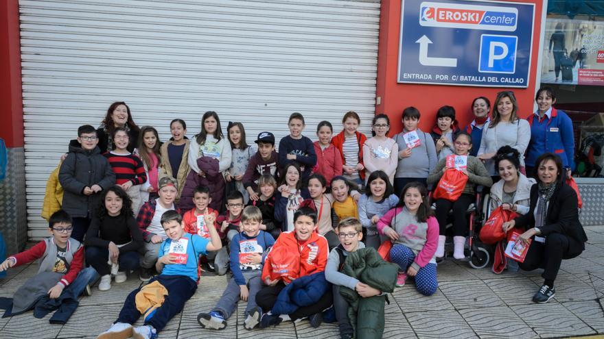 Más de 500 alumnos en el programa escolar “Visita tu súper” de Eroski