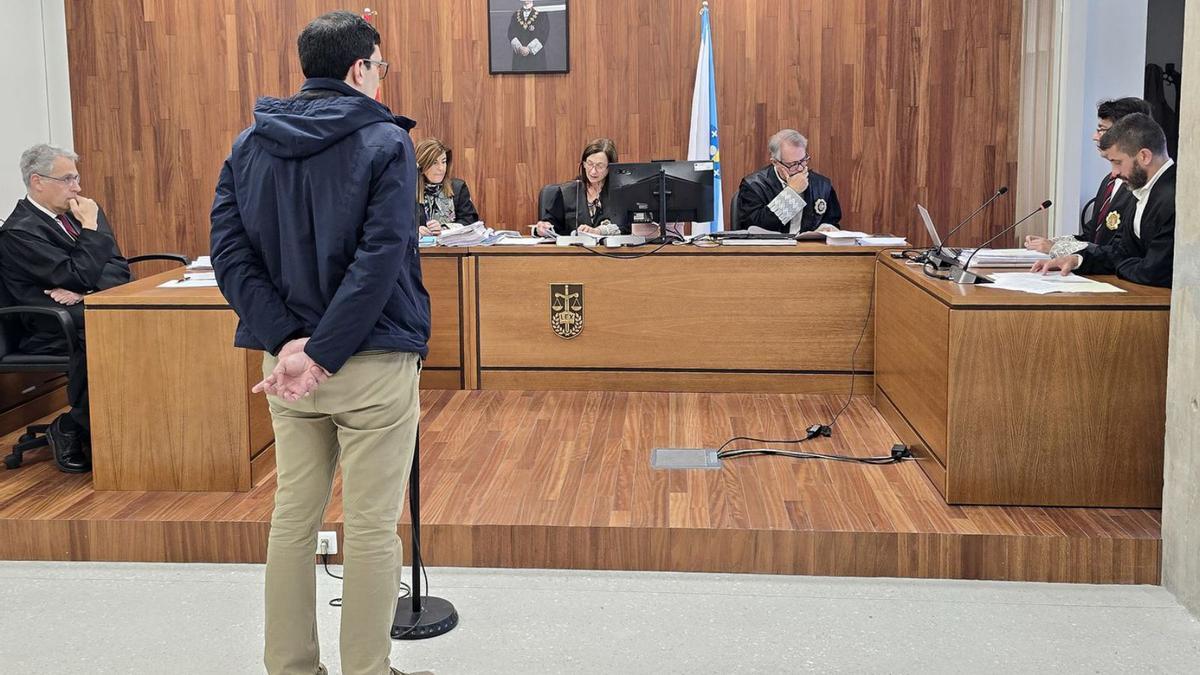 El exmiembro del Opus Dei, en la sala de vistas este miércoles en Vigo.