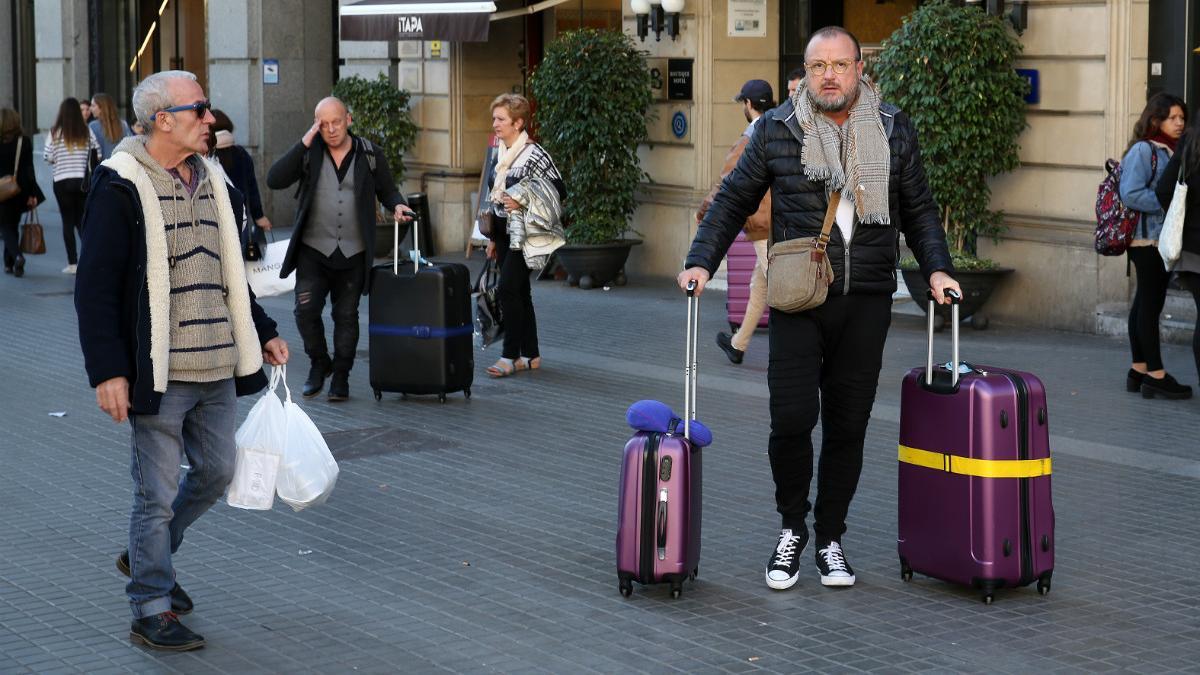 Turistas en Barcelona.