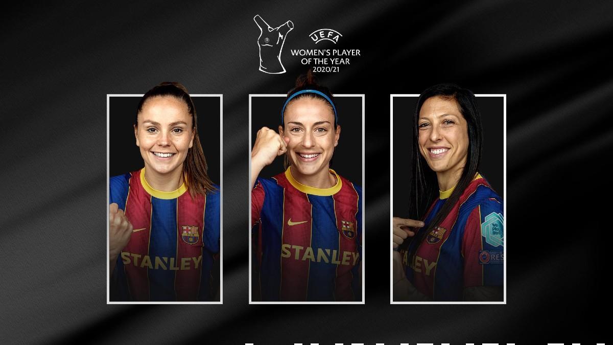 Alexia Putellas, Jennifer Hermoso y Lieke Martens, finalistas del premio a la Jugadora del Año de la UEFA