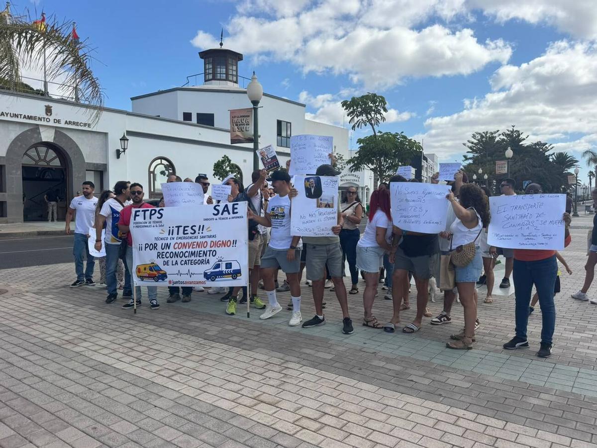 Nueva protesta de Técnicos en Emergencias Sanitarias en Lanzarote