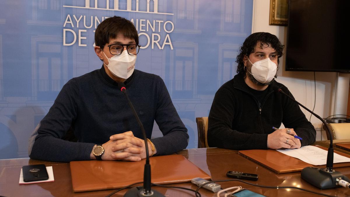 Ruperto Prieto Corpas y Diego Bernardo, en el Ayuntamiento de Zamora