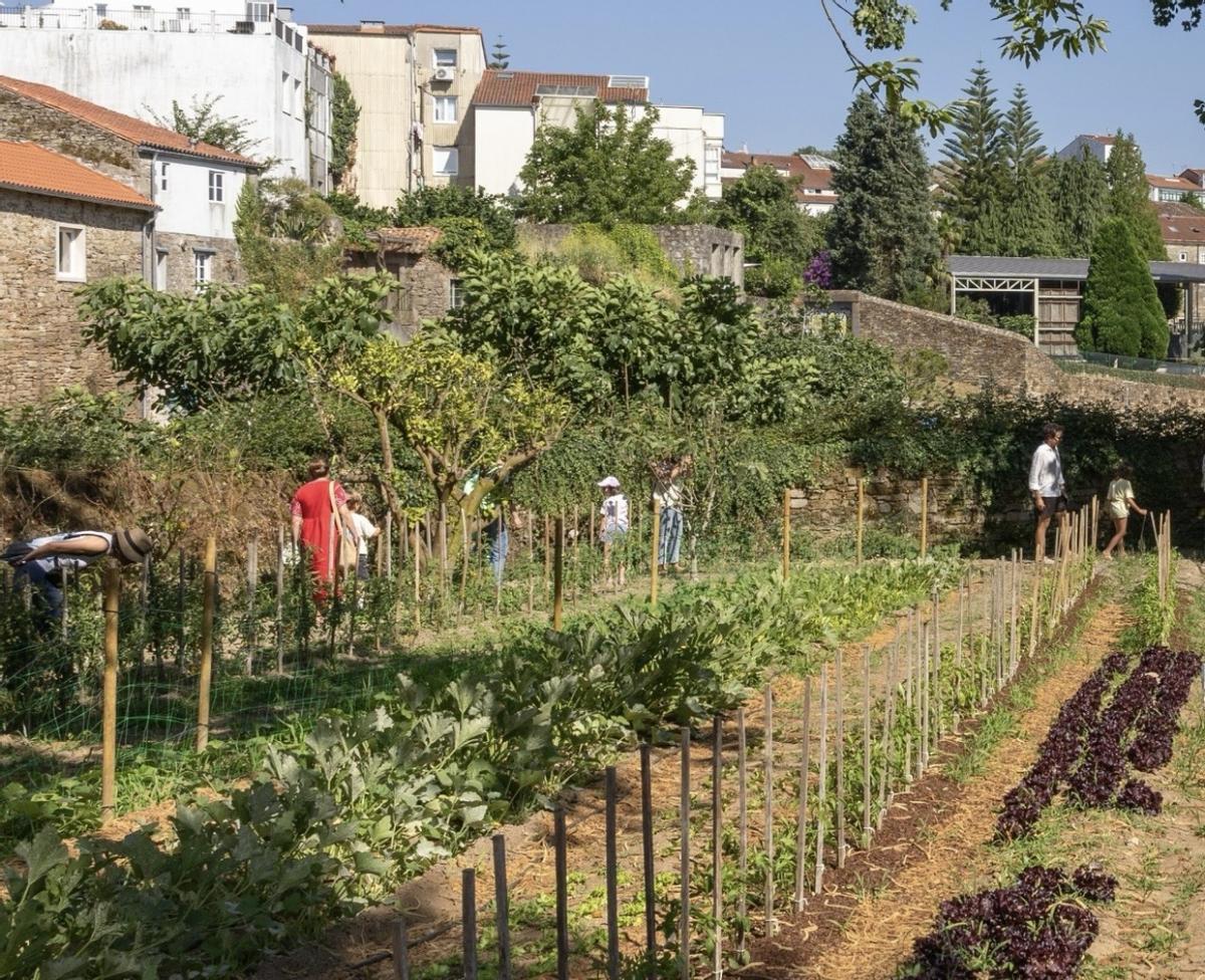 La huerta de Casa RIA, en el corazón de Compostela