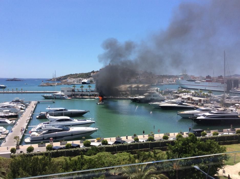 Explosión de un barco en Ibiza