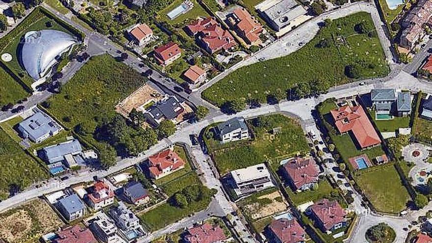 Imagen aérea de la zona de As Galeras, en Bastiagueiro.
