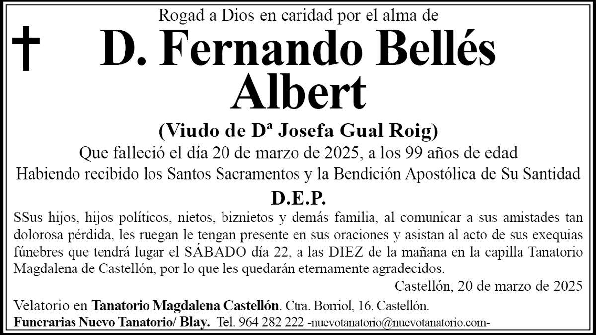 D. Fernando Bellés Albert