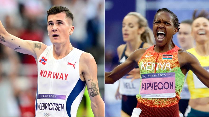 Ingebrigtsen y Kipyegon se resarcen en la noche del abrazo fallido en la altura