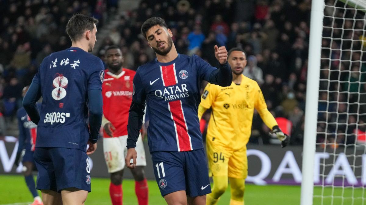 Marco Asensio volvió a tener minutos con el PSG en el útlimo partido de Ligue 1 contra el Reims