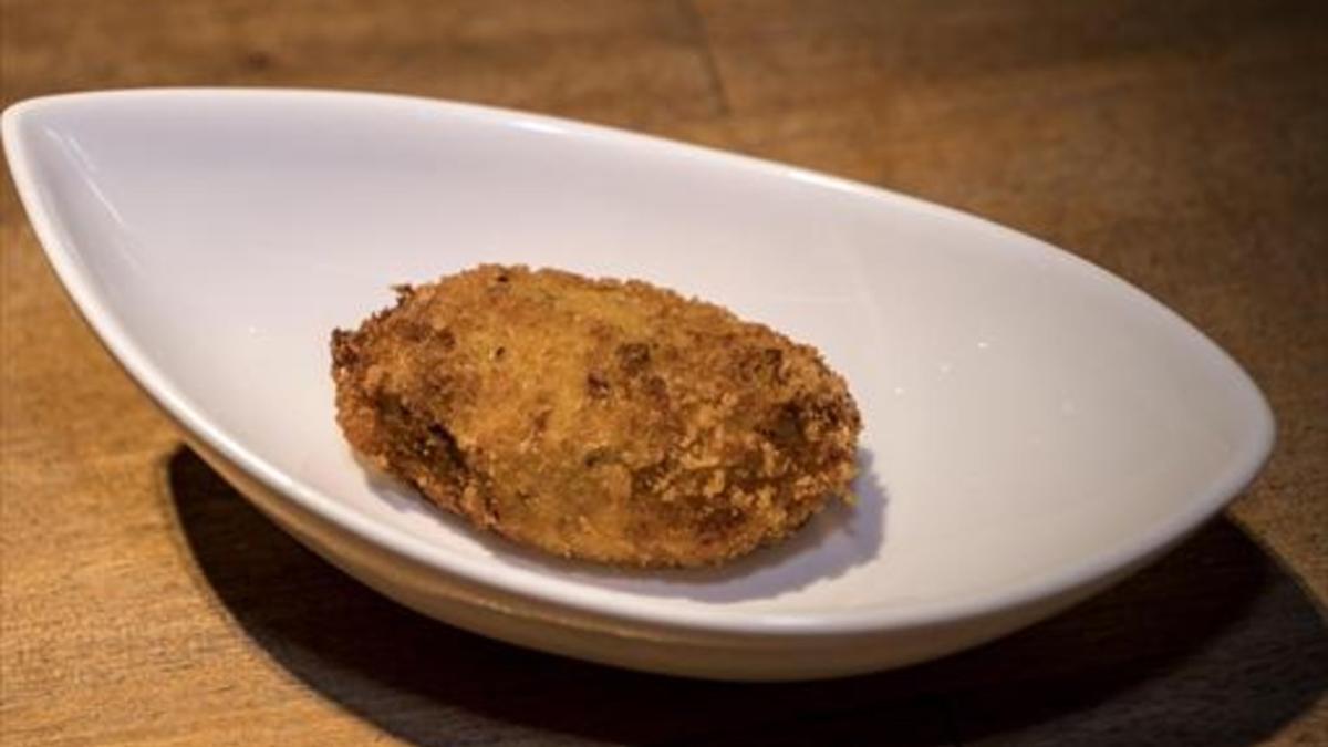 Receta de la croqueta de pollo al curri de Albert Ventura