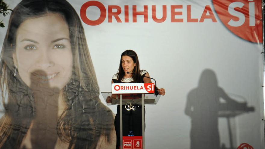 Un momento de acto socialista en la pedanía oriolana de San Bartolome