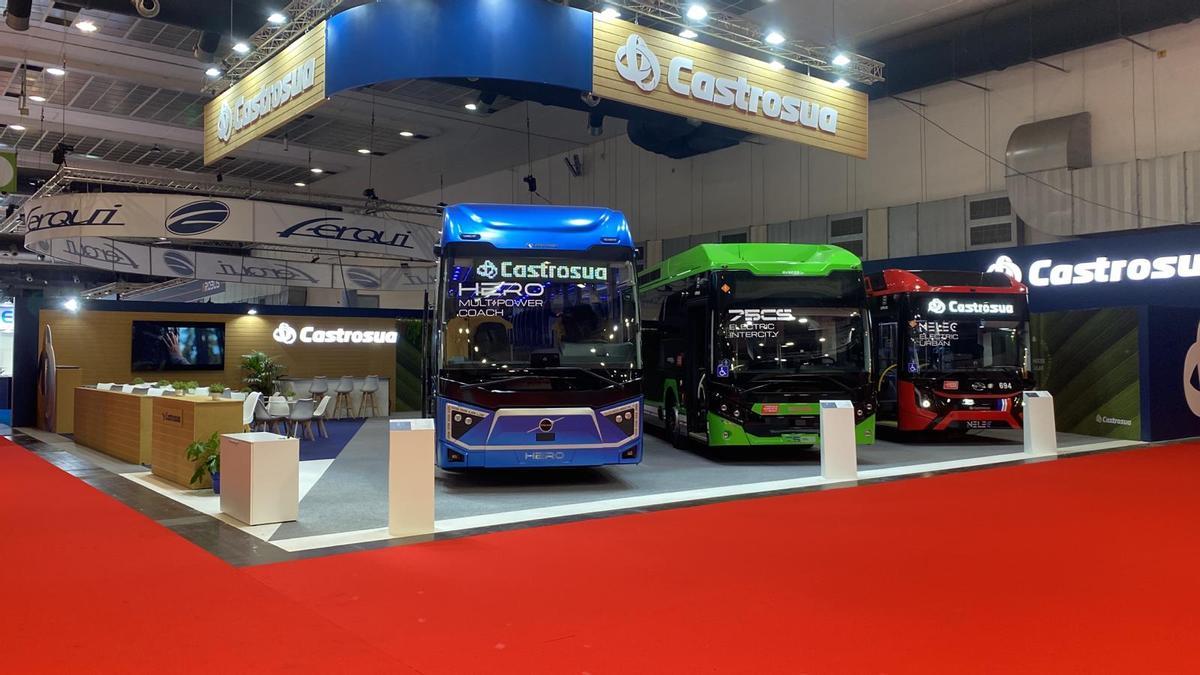 Castrosua presentó su gama electrica en la feria Busworld