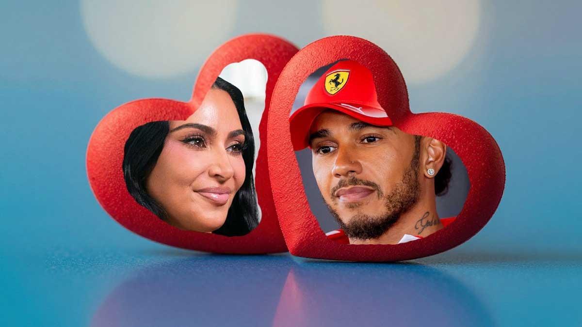Kim Kardashian y Lewis Hamilton.