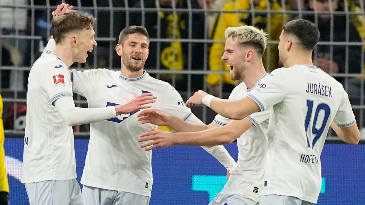 Los jugadores del Hoffenheim celebran un gol