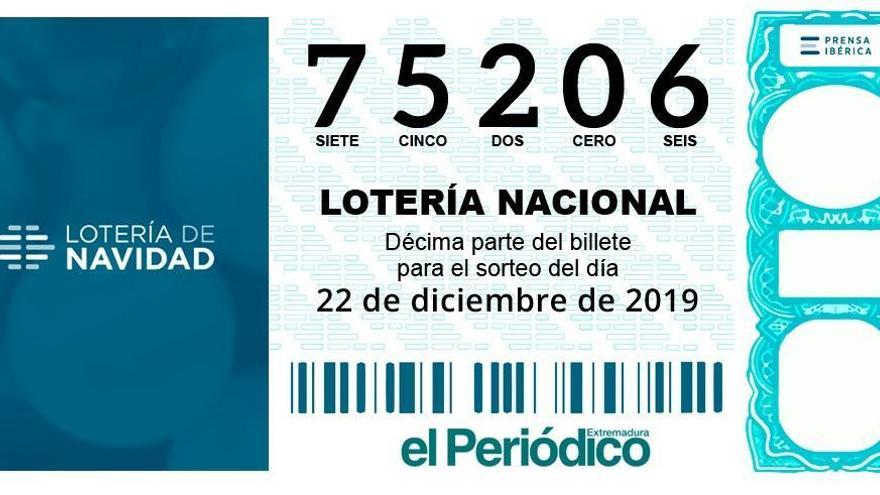 75.206, primer quinto premio de la Lotería de Navidad 2019