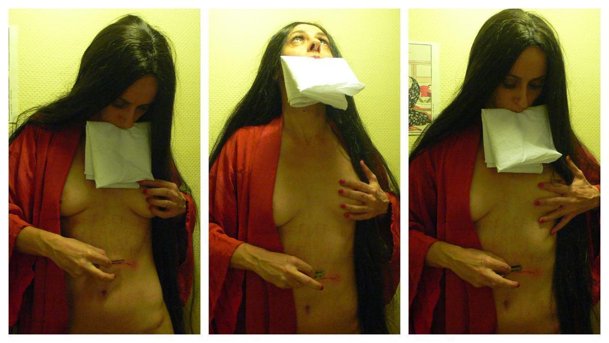 Angélica Liddell, en unes imatges promocionals de 'Seppuku'.