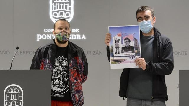 Un mural en O Burgo para la Señora Lola