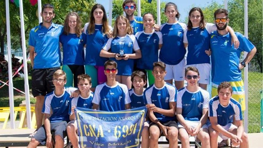 Gran papel del Club Natación Axarquía en el Campeonato de Andalucía Alevín