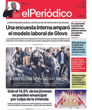 La portada de EL PERIÓDICO del 17 de enero de 2025