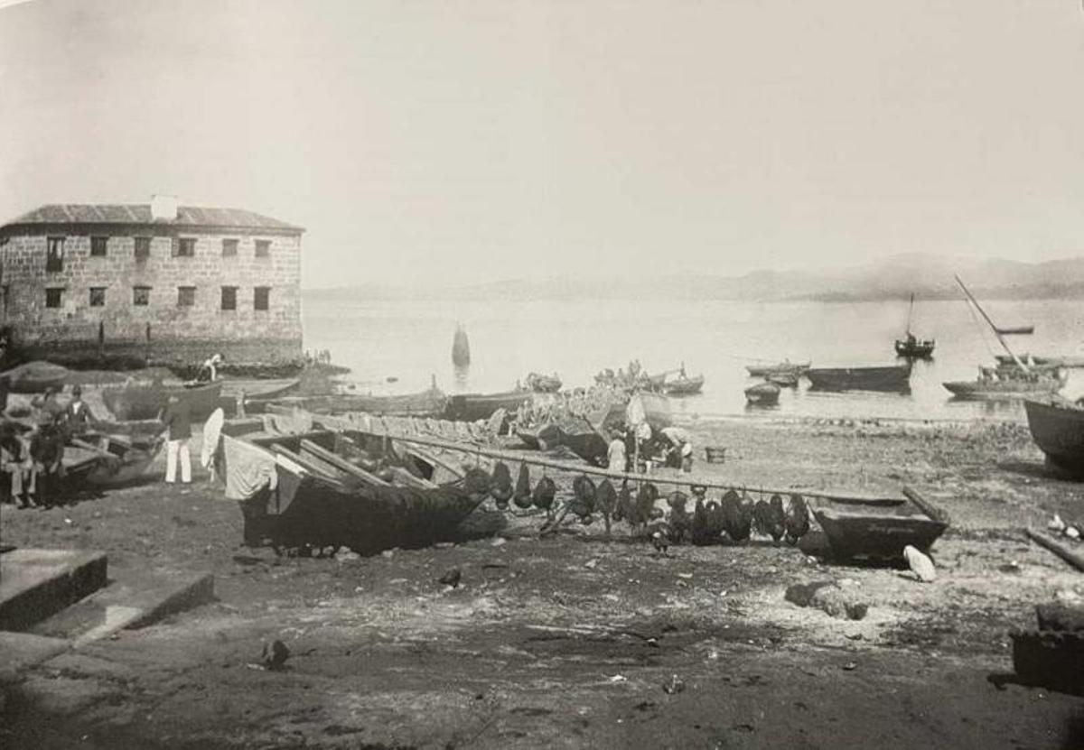 Otra vista antigua del Berbés, publicada en el libro “Facedores de imaxes” de V. Vaqueiro. |   // ARCHUVO PACHECO