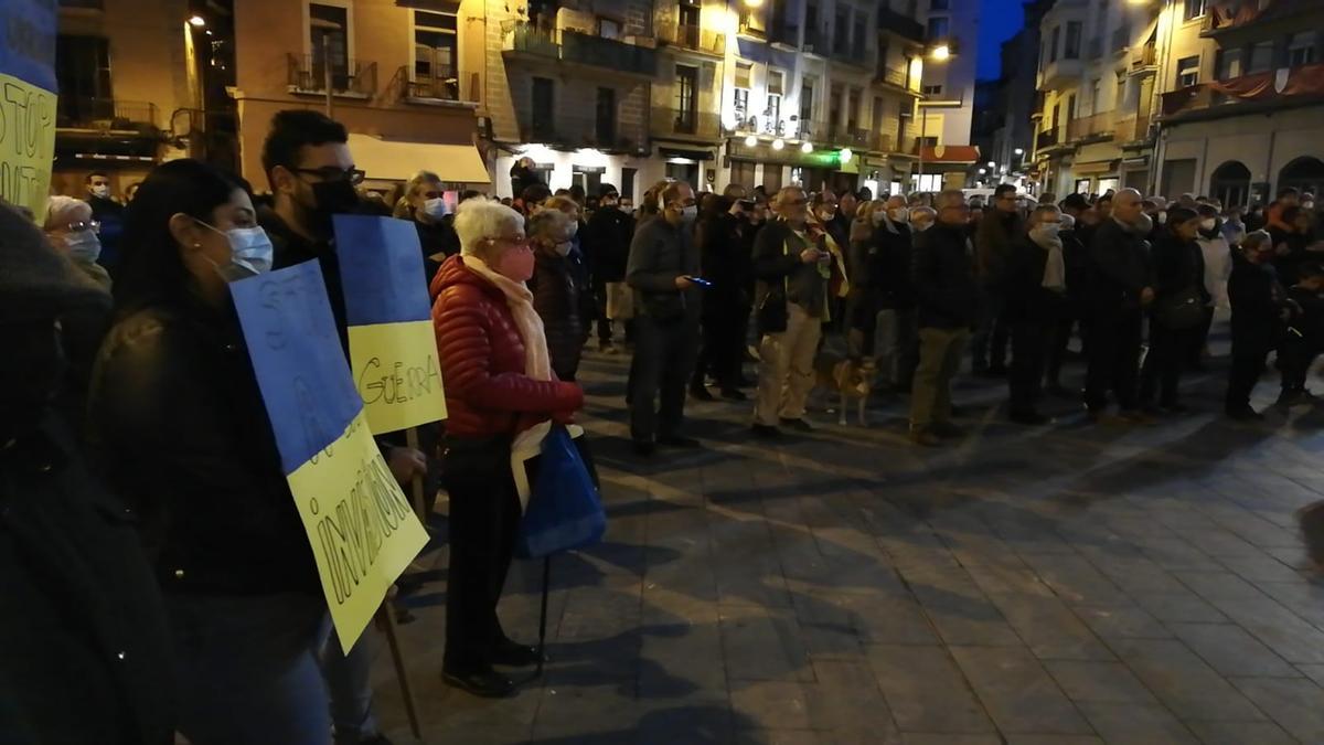 Concentracions en suport al poble d'Ucraïna a Manresa i Sant Joan de Vilatorrada