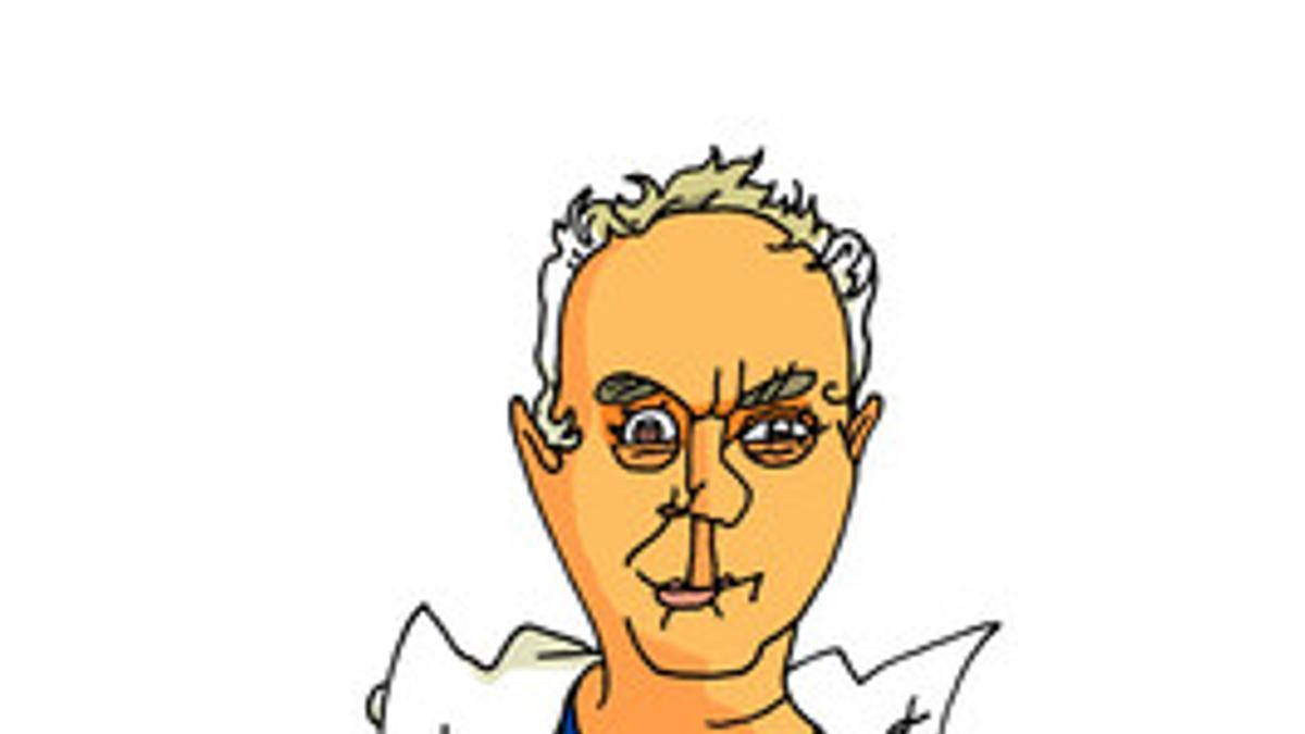 Caricatura del cocinero Ferran Adrià.