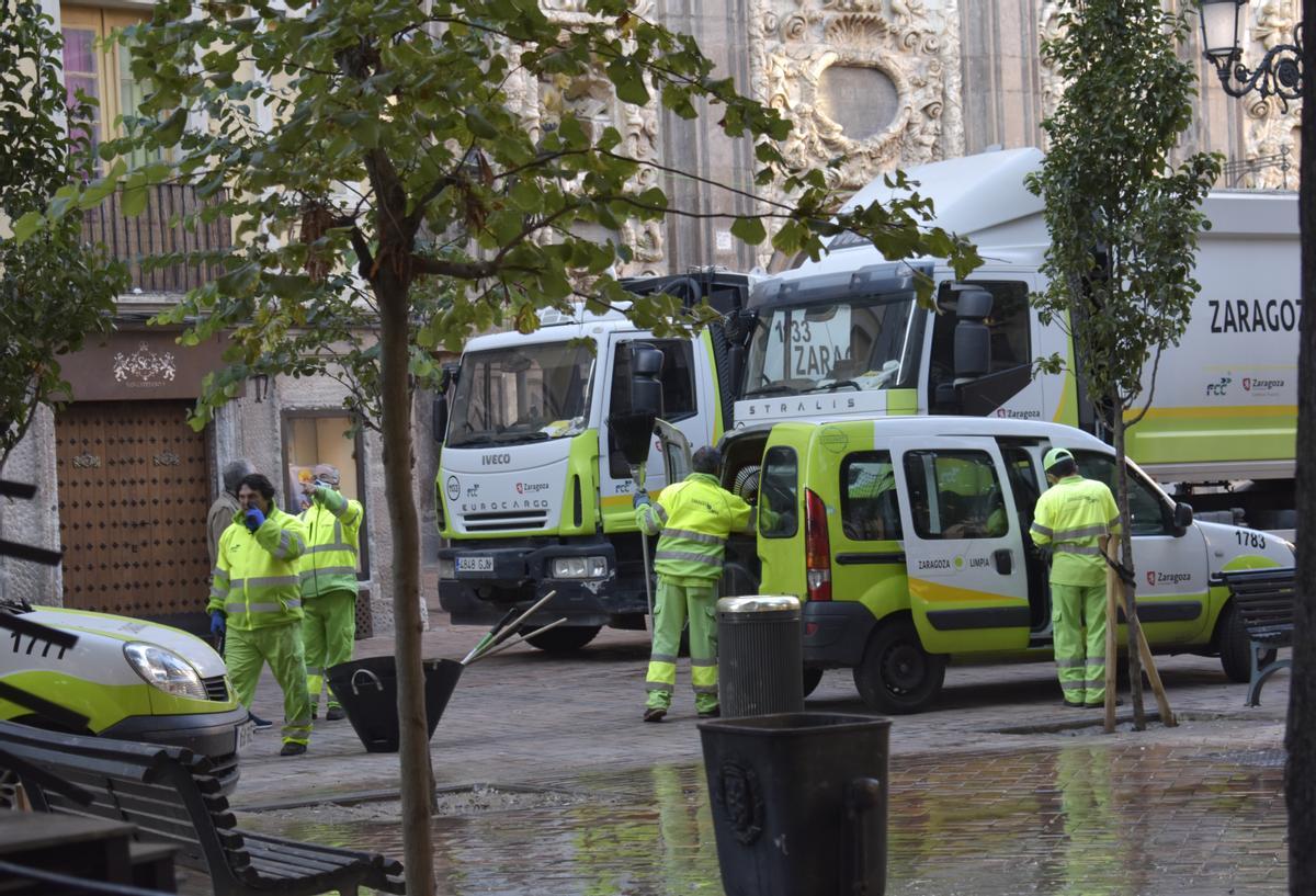 El hotel Catalonia sufre daños tras los disturbios en la madrugada del Pilar