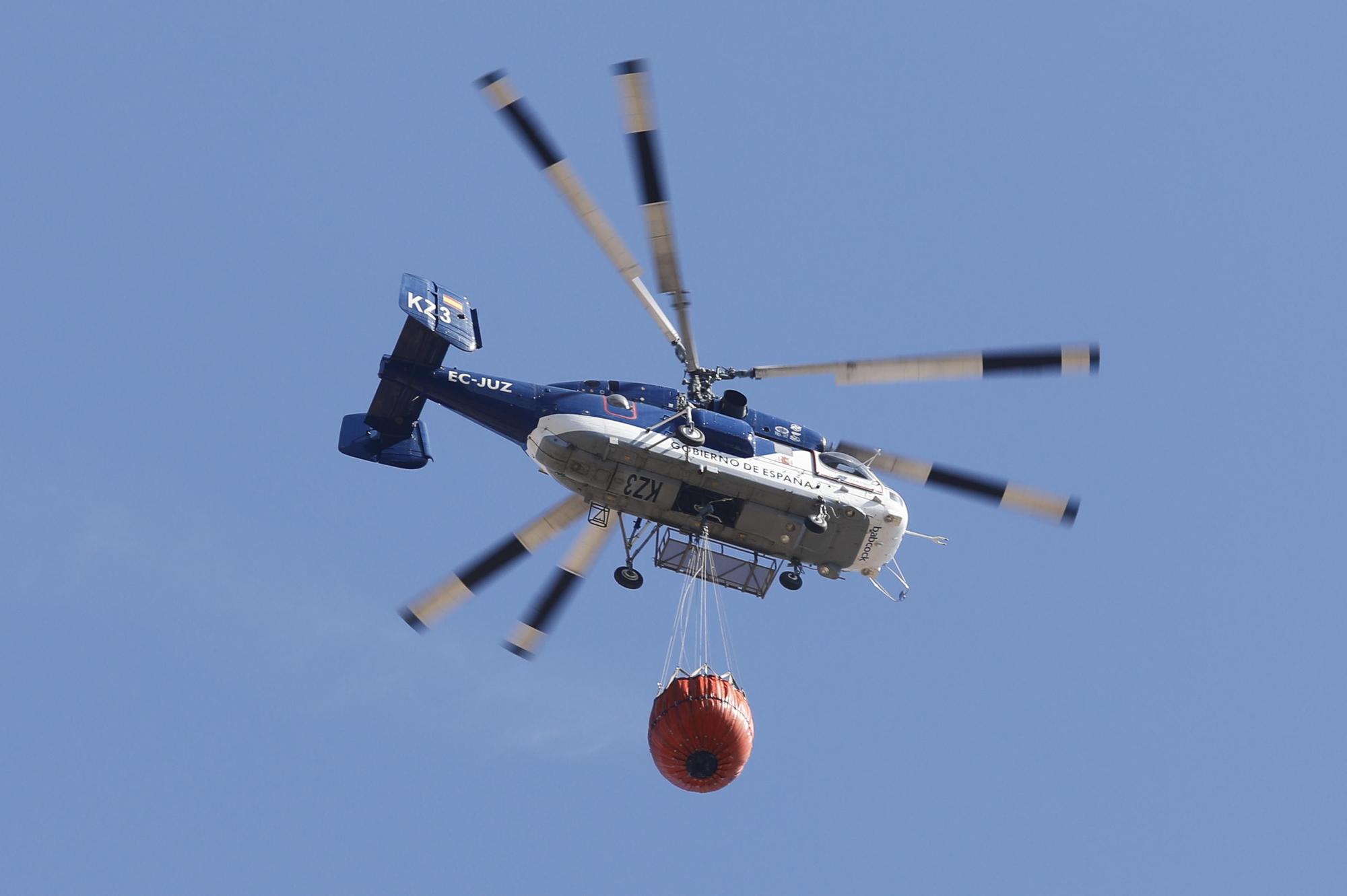 Treballs d'extinció i els danys de l'incendi de Llançà