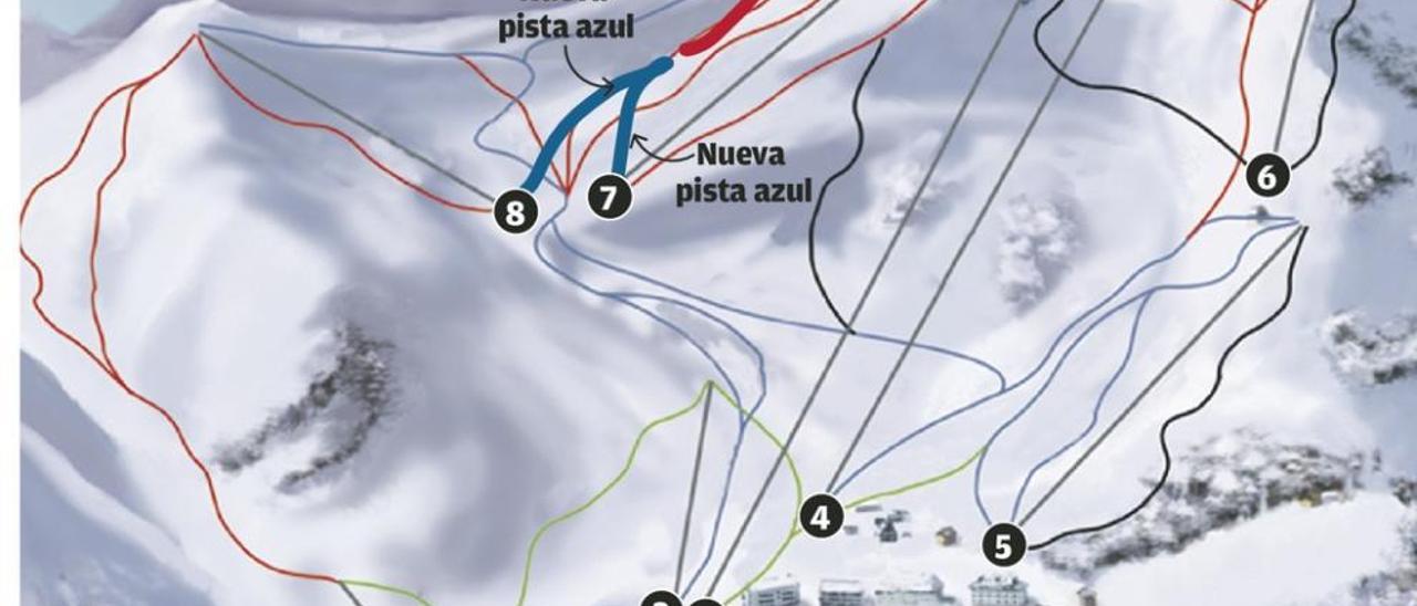 Pajares tendrá tres nuevas pistas con un kilómetro más esquiable esta temporada