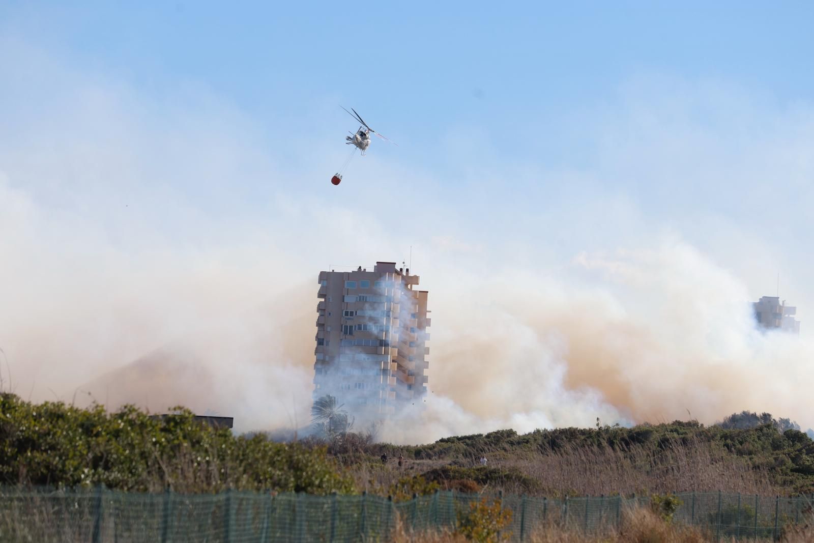 Declarado un incendio en el Saler