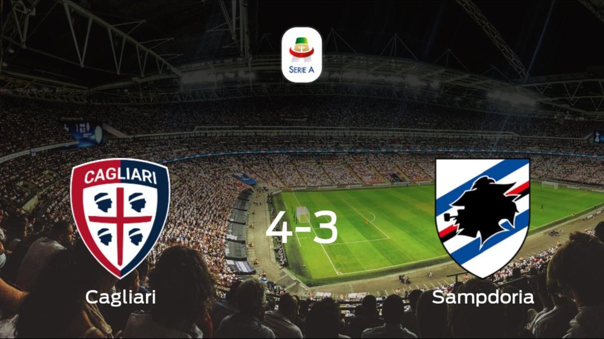 El Cagliari se lleva tres puntos tras vencer 4-3 a la Sampdoria