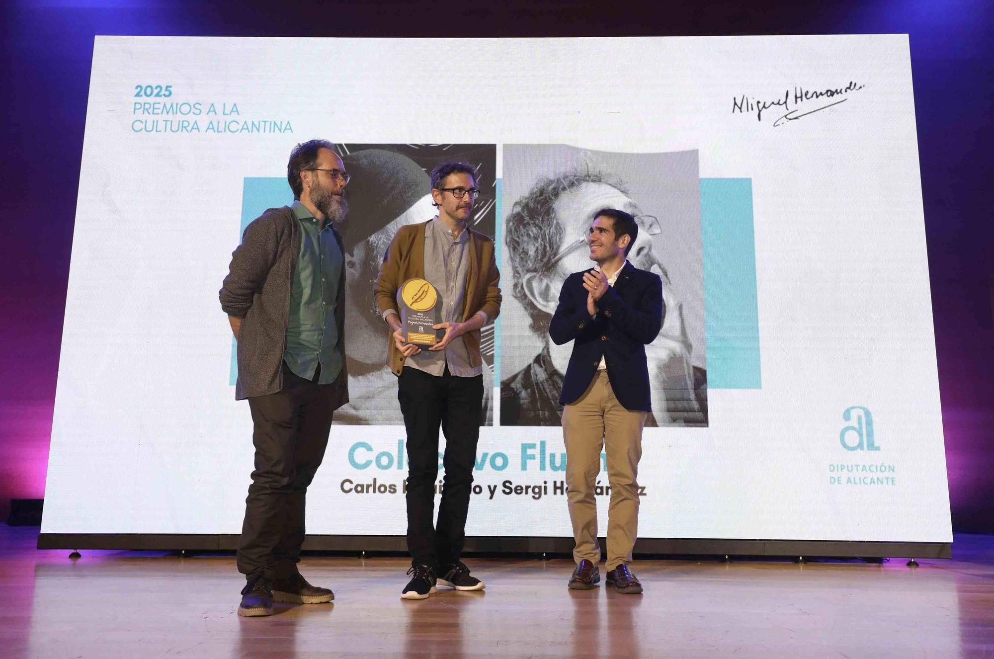 Creatividad y talento galardonados en la entrega de los Premios a la Cultura de la Diputación de Alicante