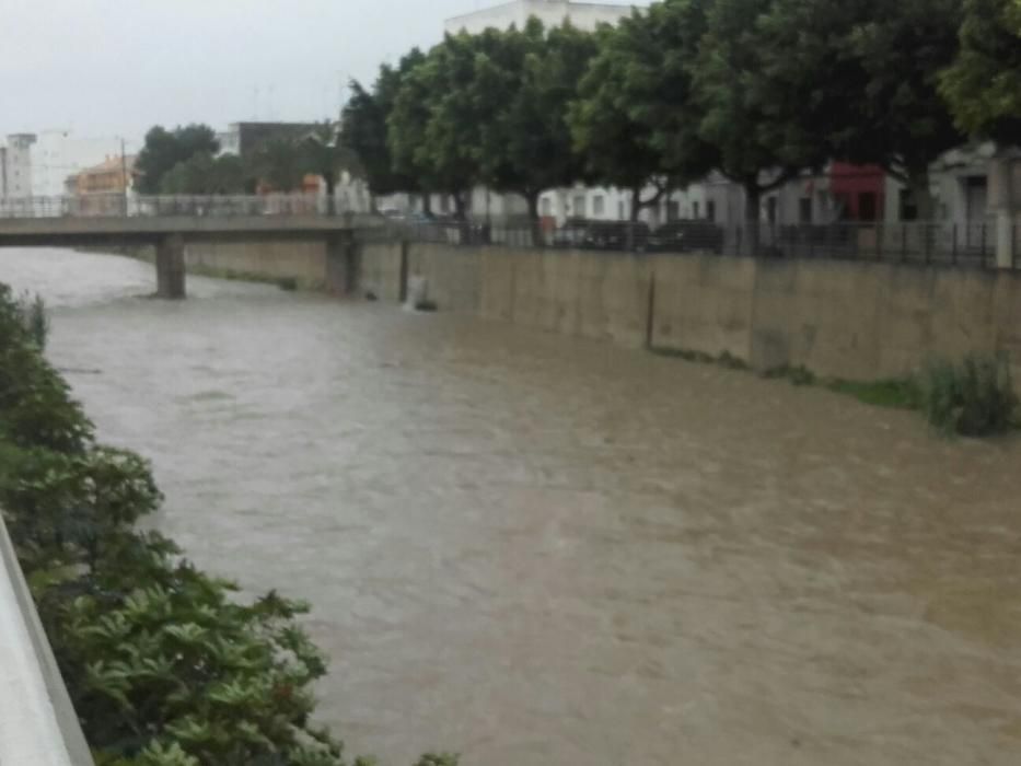 La crecida del río Girona en El Verger.