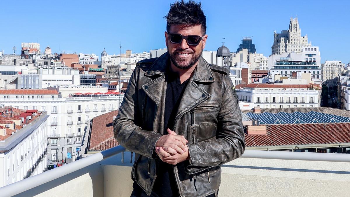 Pablo López, en una terraza de Madrid.