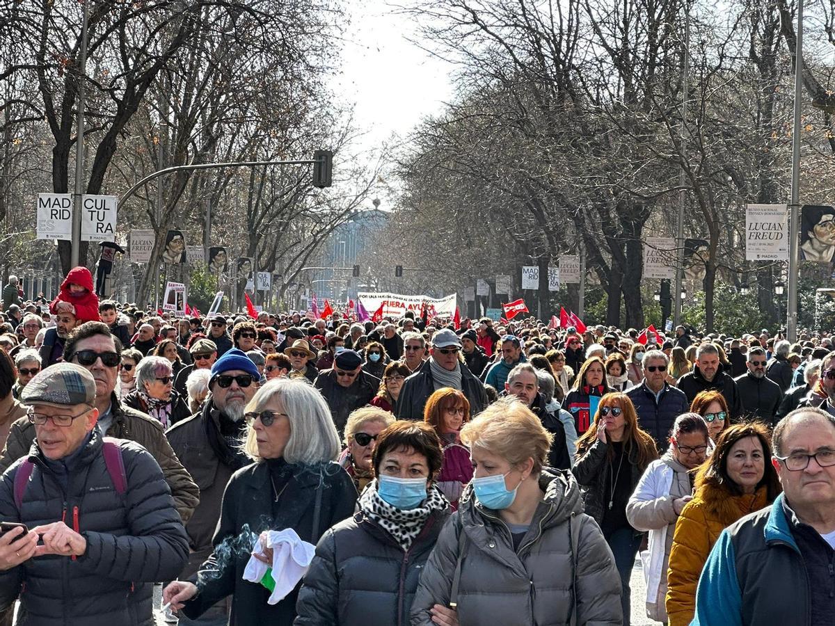 Manifestación en defensa de la sanidad pública en Madrid.