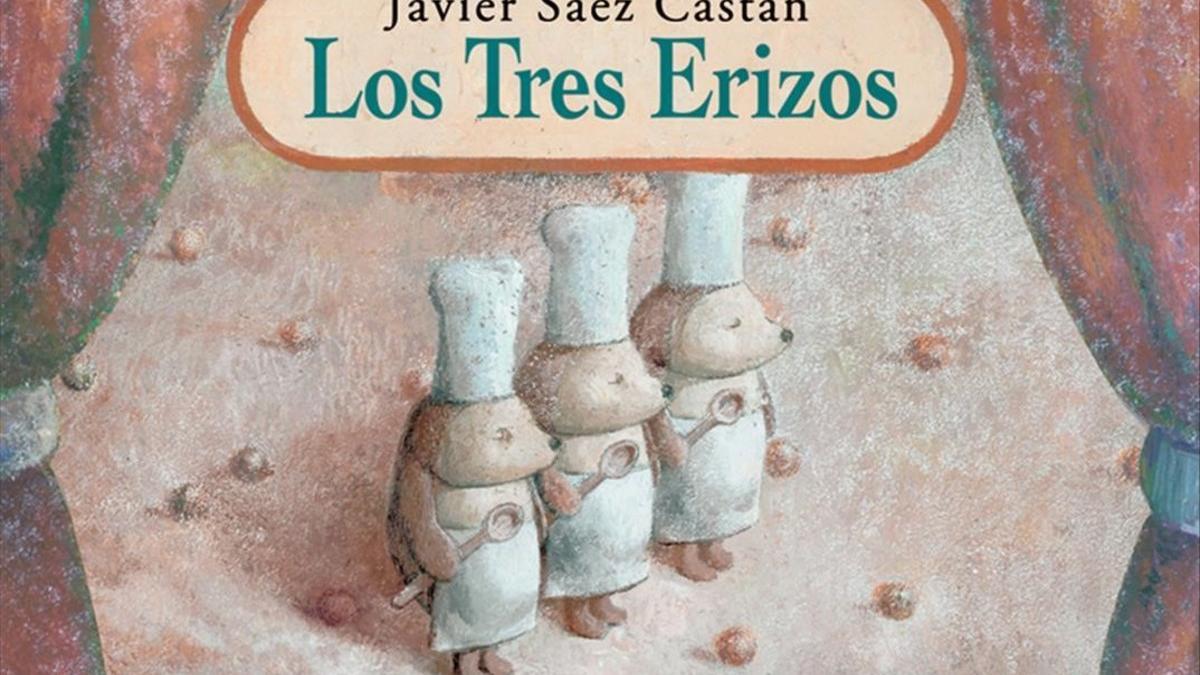 Portada del libro infantil 'Los tres erizos', de Javier Sáez Castán.