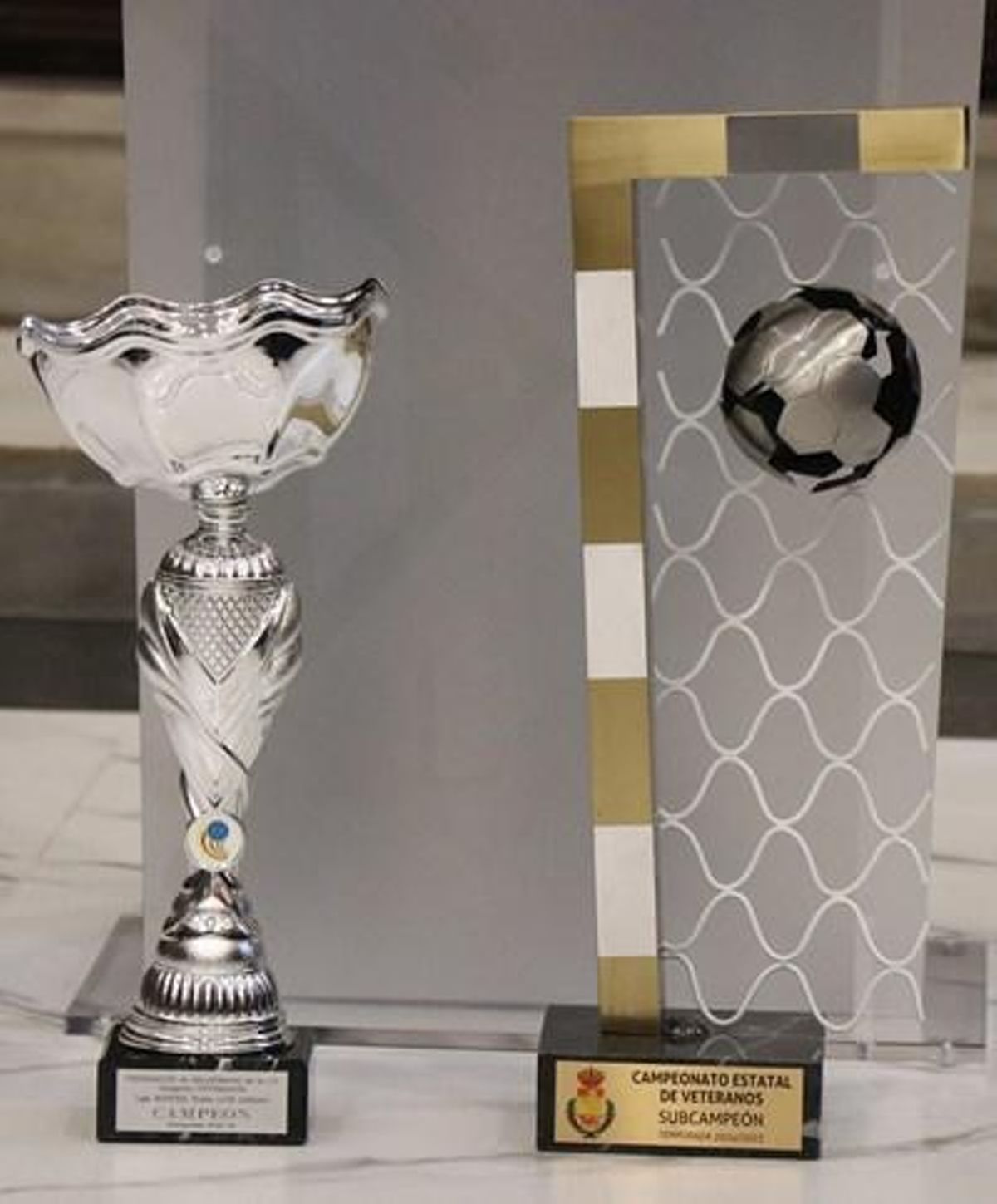 Trofeos conseguidos por los veteranos del Fertiberia BM Puerto.